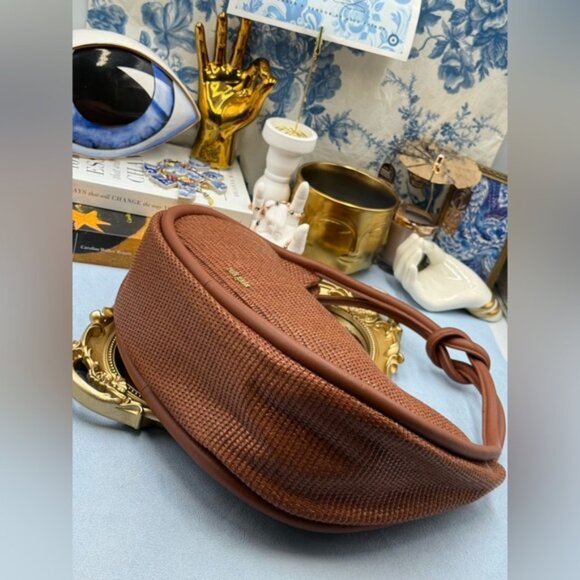 🆕 CULT GAIA 🧿 NWOT Zena Raffia Circular Knotted Shoulder Bag, Woven Brown - Picture 8 of 16